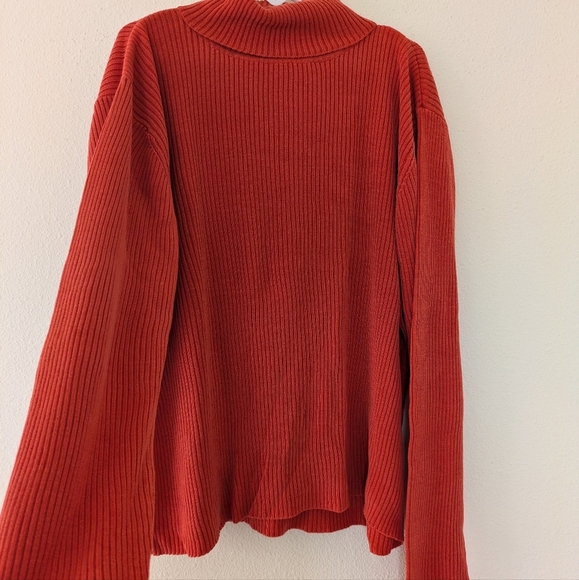 Vintage 100% Silk Valerie Stevens Coral Turtleneck Sweater Women's size M - Picture 2 of 8